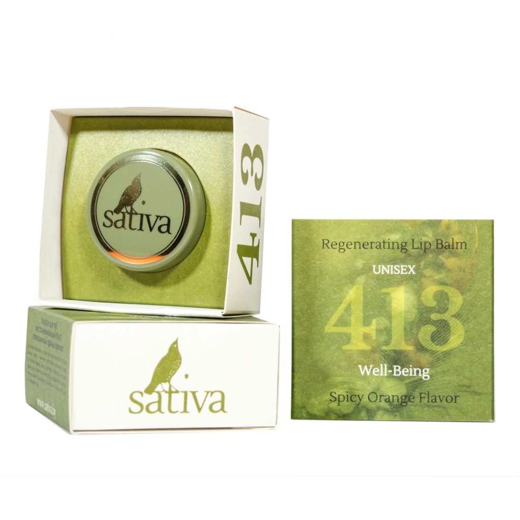 Бальзам для губ восстанавливающий №413, Sativa