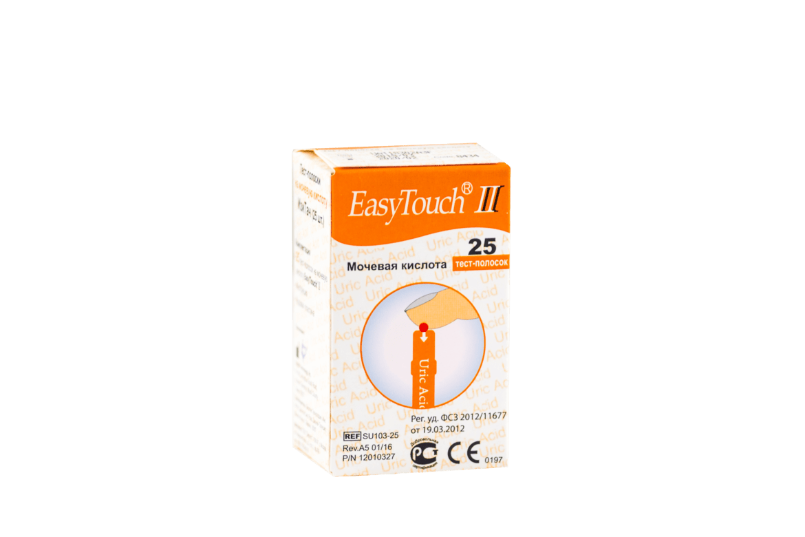 Тест-полоски EasyTouch II на мочевую кислоту (25 шт.)