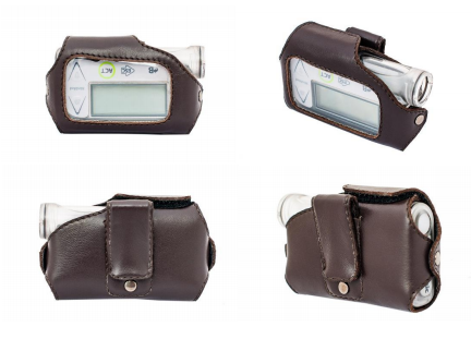 Кожаный чехол для инсулиновой помпы Медтроник ММТ715/722/754, модель М-4, на клипсе