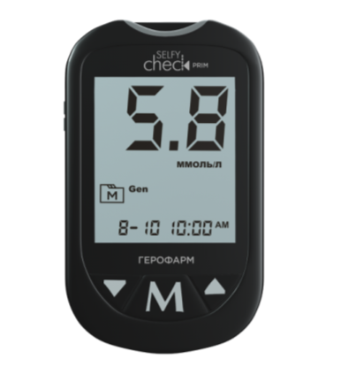 Глюкометр ГЕРОФАРМ Селфи Чек (Selfy Check) Prim