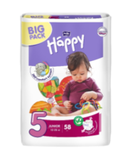 Подгузники bella baby happy junior (58шт)