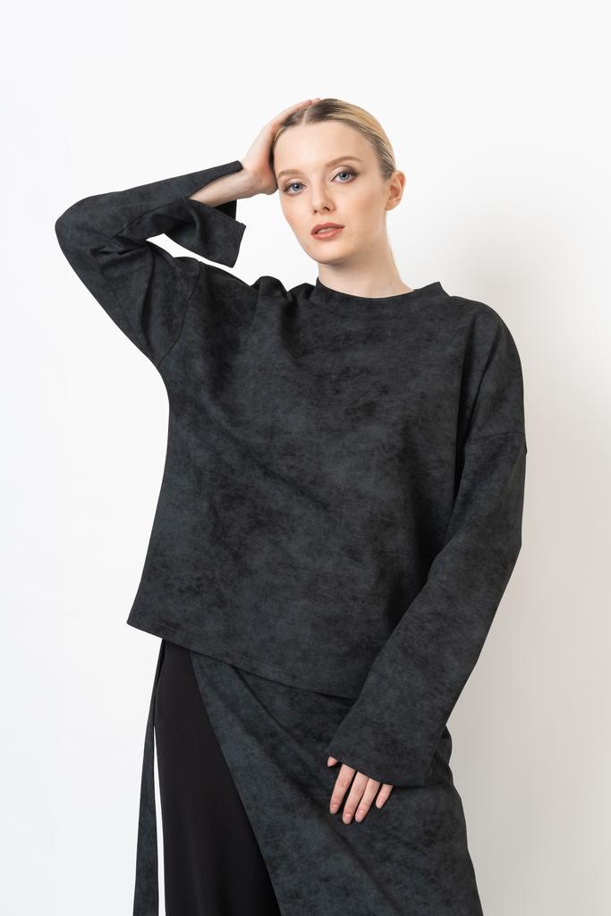 Свитшот "Туман" чёрного цвета