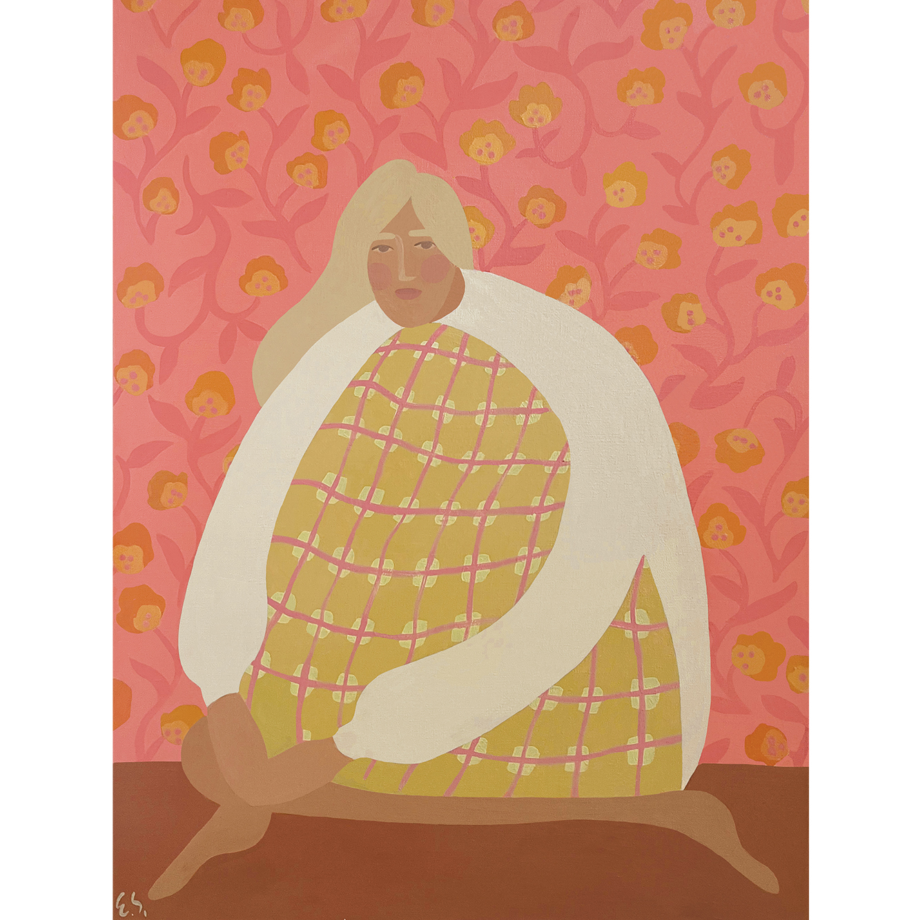 ПОСТЕР " СИДЯЩАЯ ДЕВУШКА" 30х40