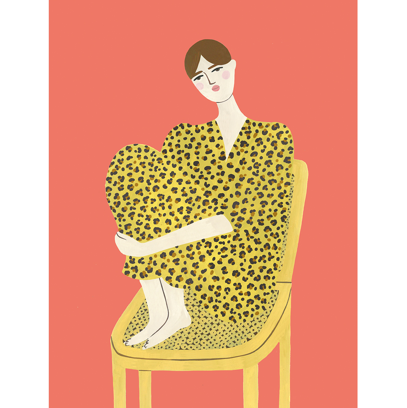 ПОСТЕР "ДЕВУШКА В ЛЕОПАРДЕ" 30х40