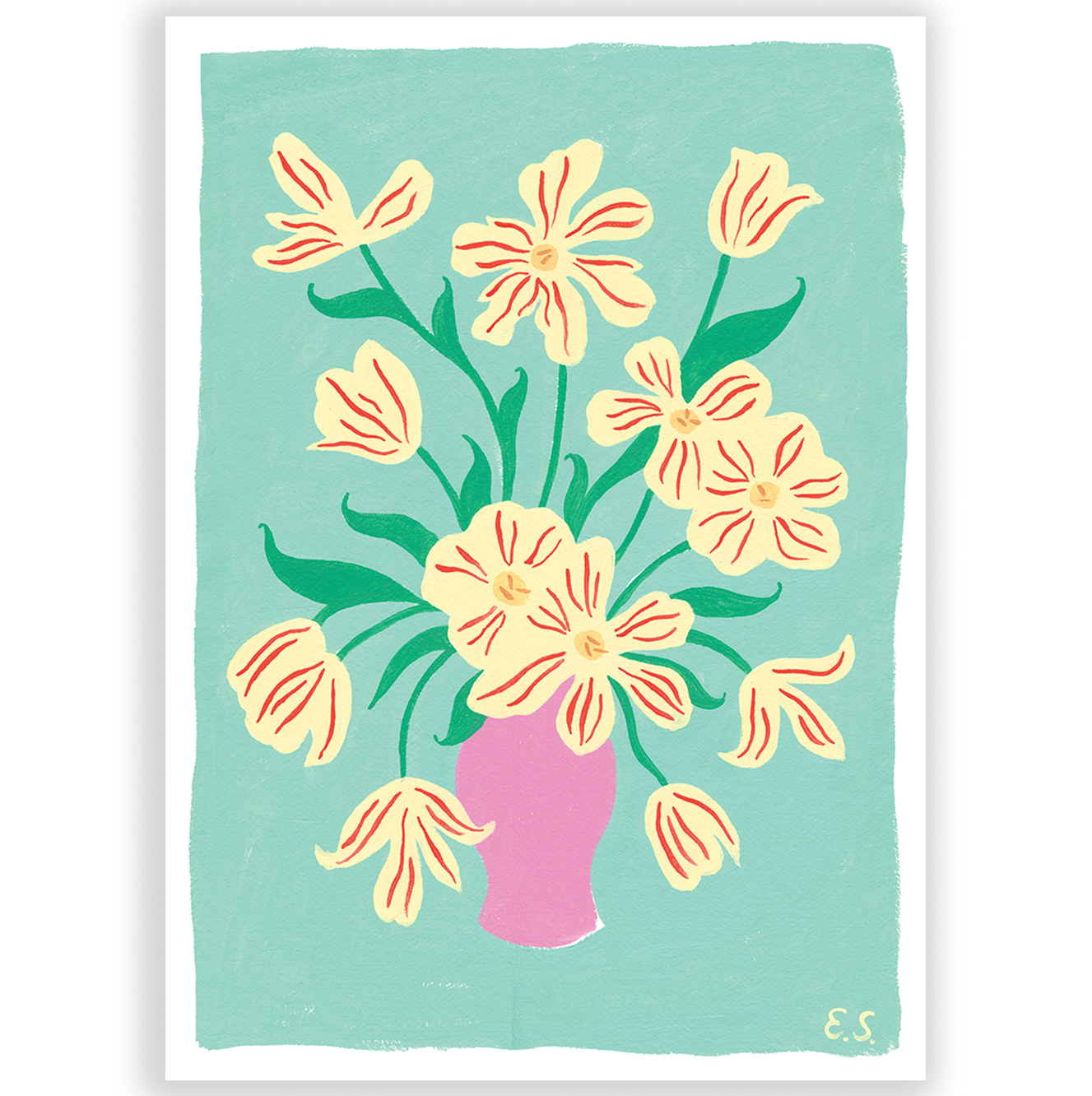 ПОСТЕР "ЖЕЛТЫЕ ТЮЛЬПАНЫ" 50х70