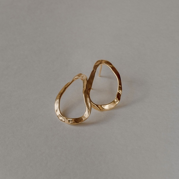 Серьги Инжир с позолотой Sergacheva