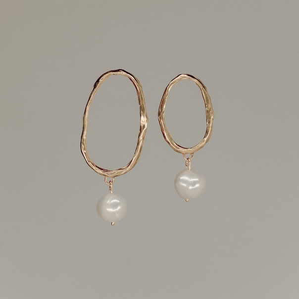 Серьги Union в позолоте Sergacheva