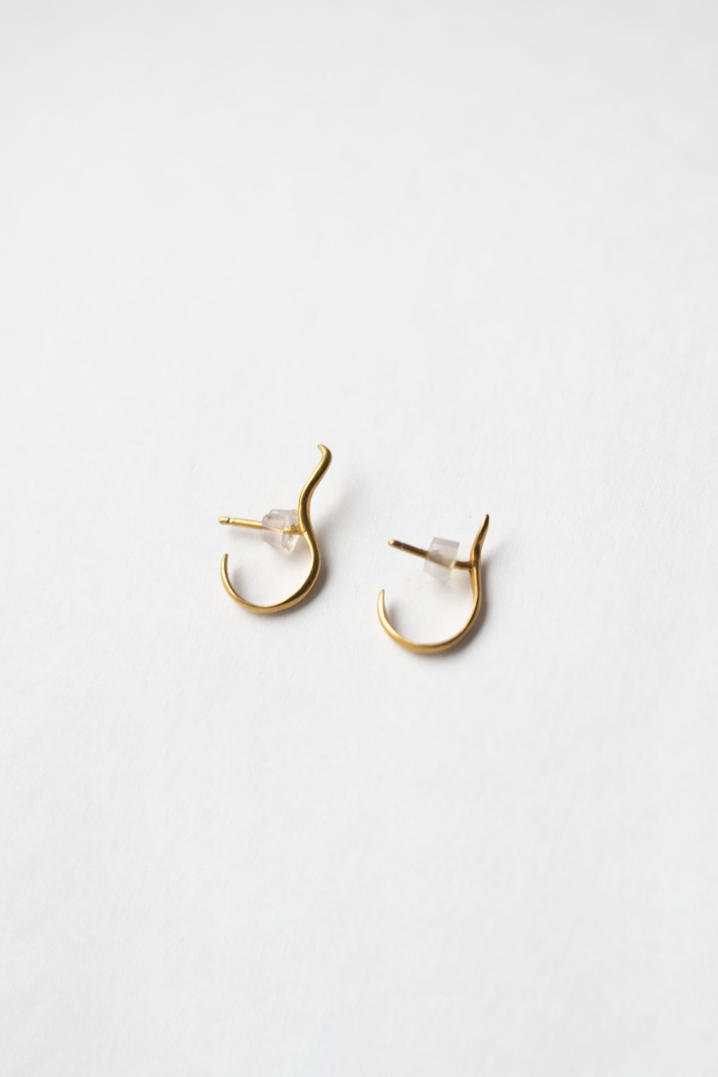 Серьги Изгибы позолота Sergacheva