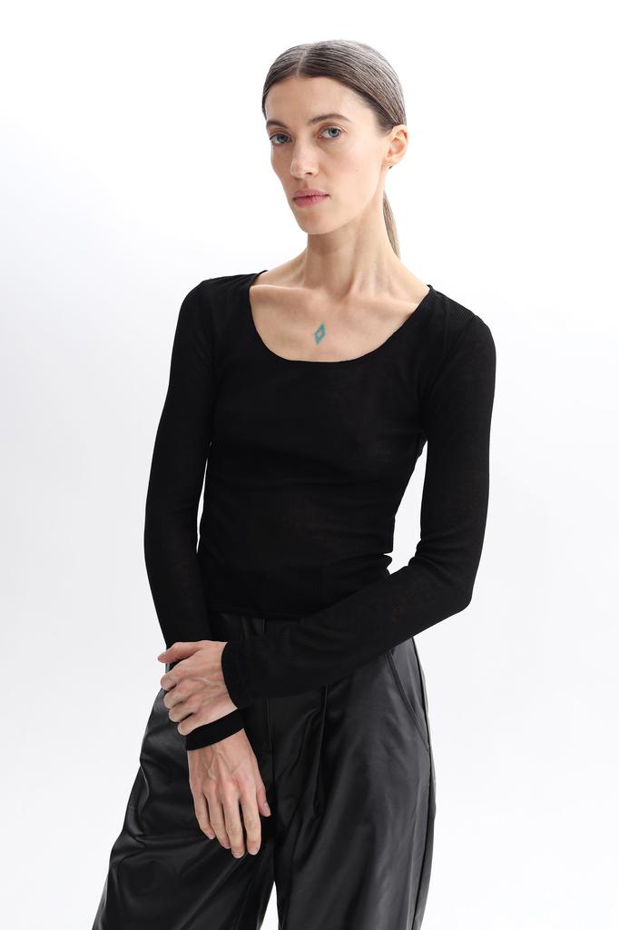 Лонгслив CIRCLE ribana black Otocyon
