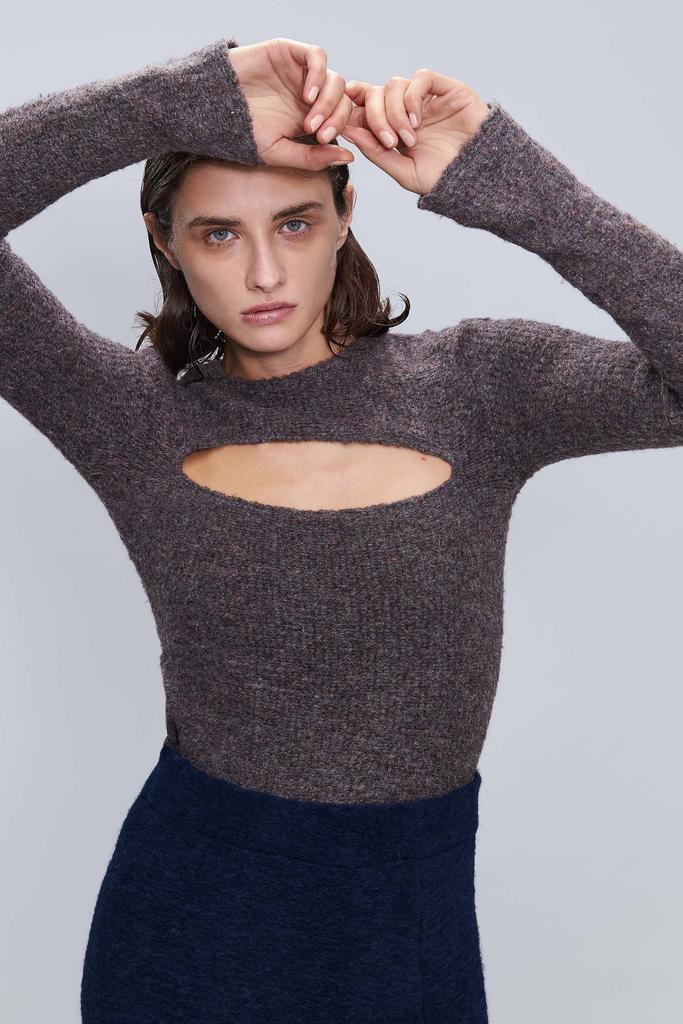 Лонгслив BARBARA grey melange Otocyon