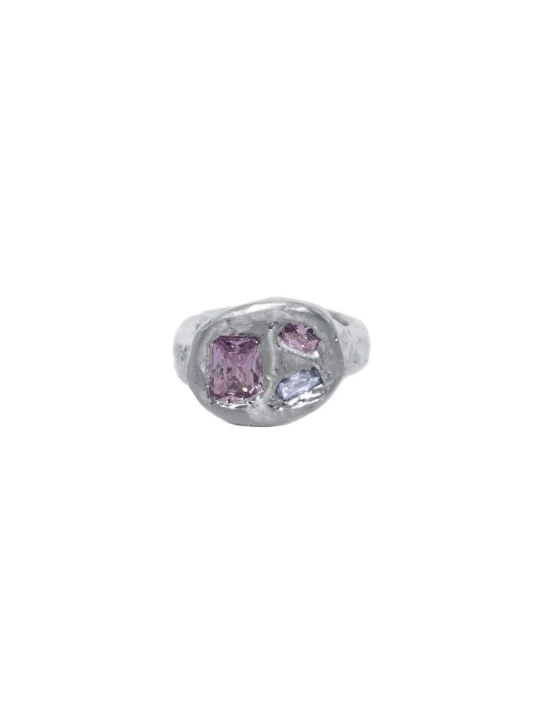 Кольцо Oval ring pink SJEW