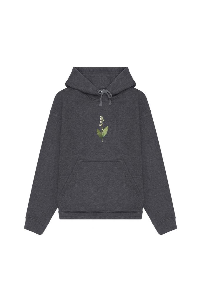 Худи Ландыш темно-серое Гербарий (утепленное)