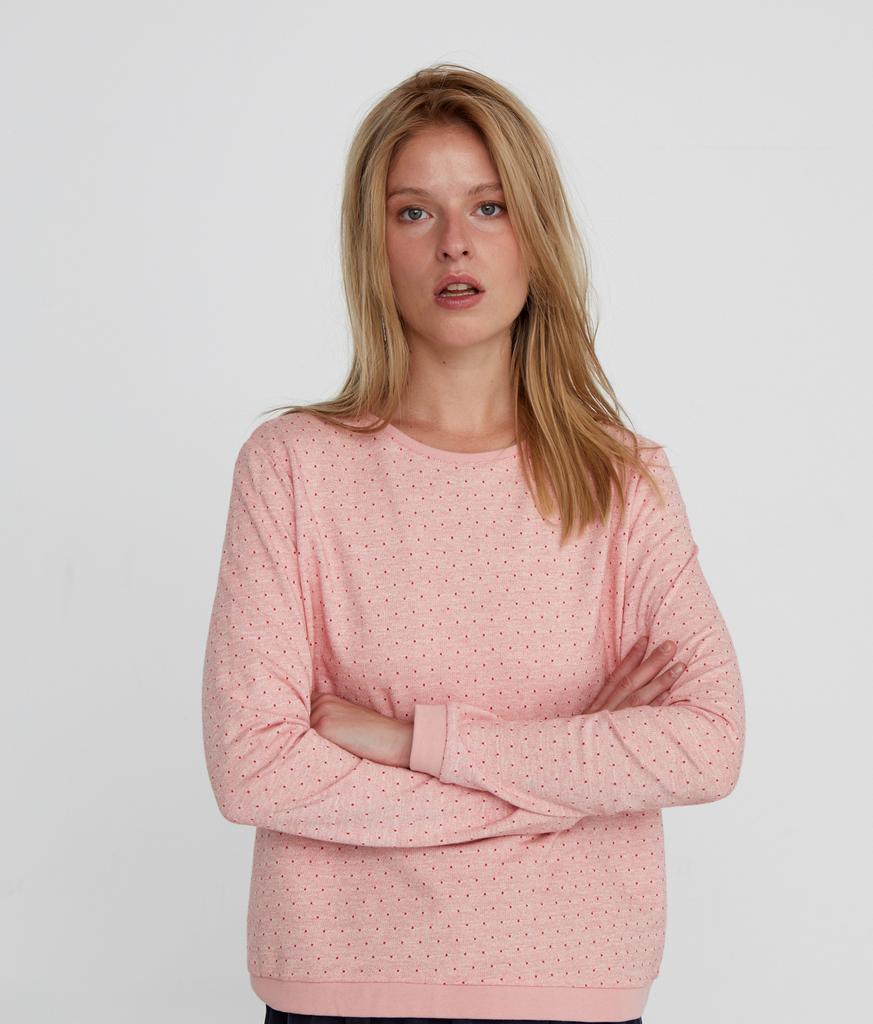 Женский джемпер из ягодного жаккарда