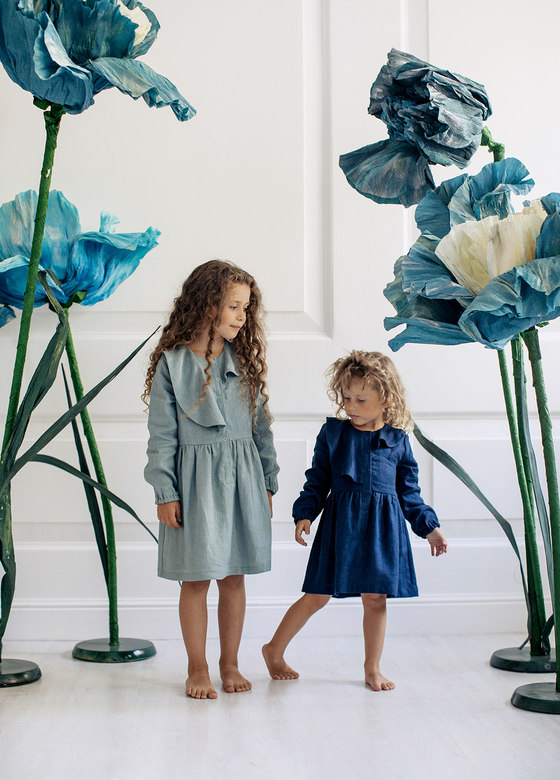 Платье 2:1 синее