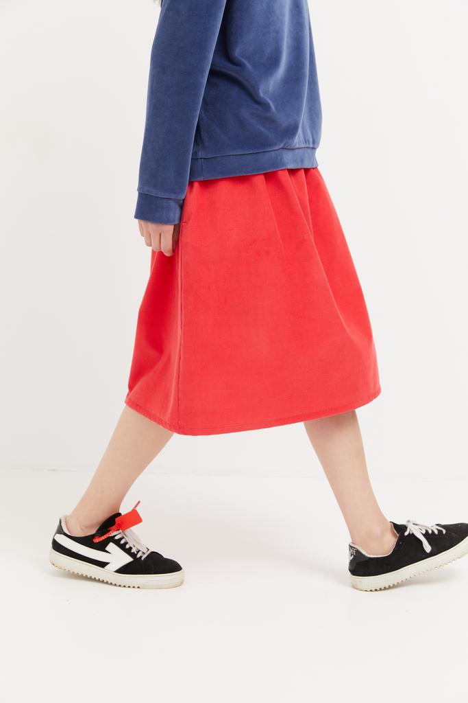 Юбка из микровельвета с карманами