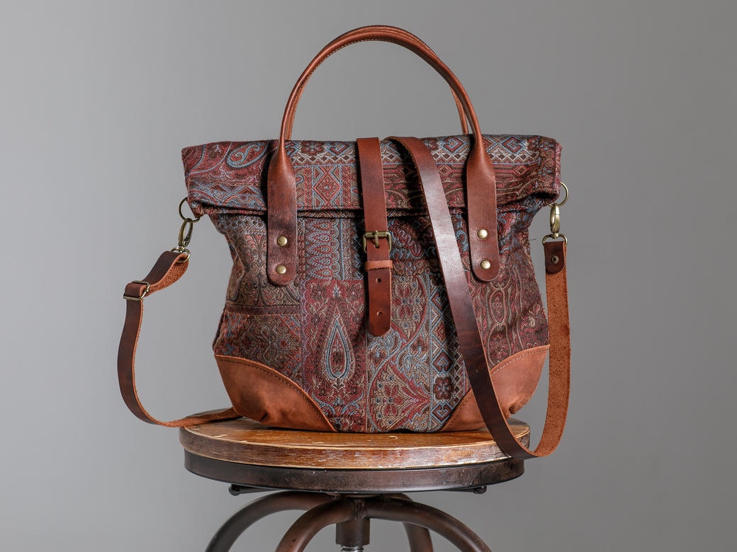 Большая гобеленовая сумка"Сливовая"