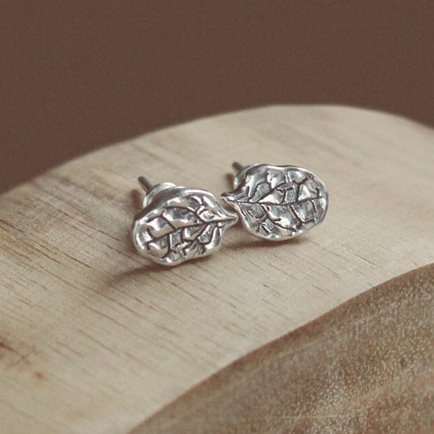 Пусеты Шпинат #2  | Spinach #2 Earrings