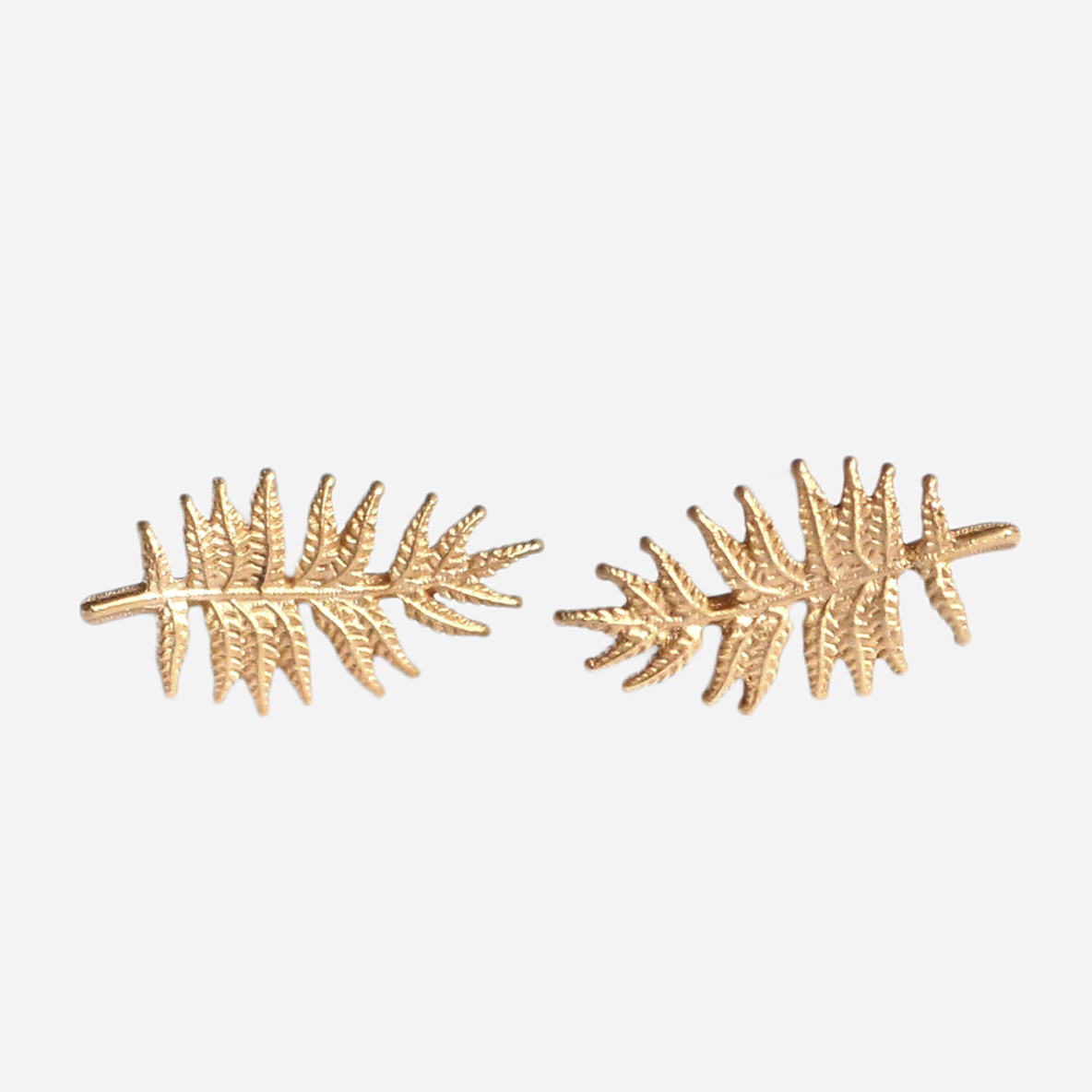 Серьги Папоротник - позолота | Fern earrings - Gold plated