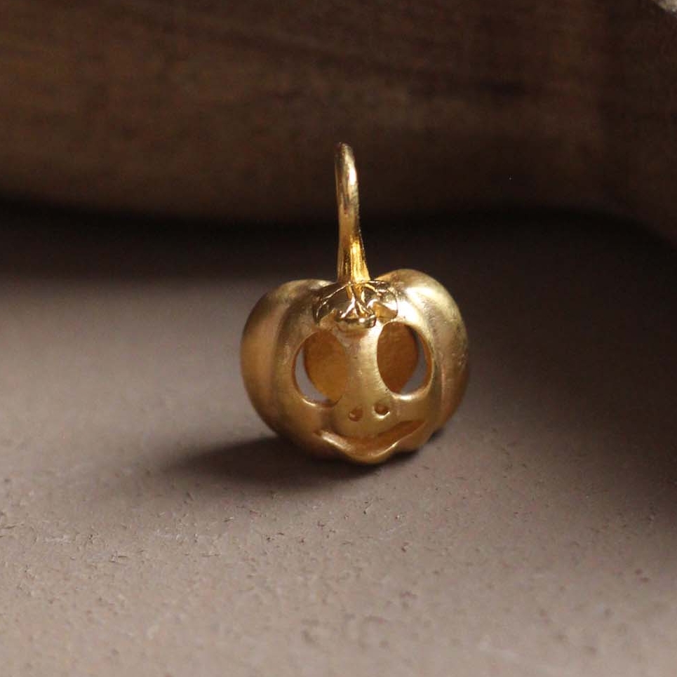 Тыква - Бусина позолоченная | Pumpkin - Gold plated bead