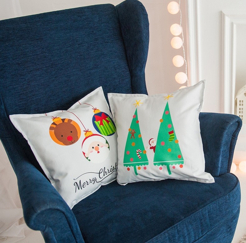 Новогодний набор 3 "2 подушки 40*40см"