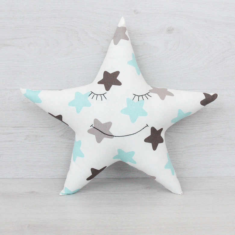 Игрушка "Звездочка" в серо-голубые звезды