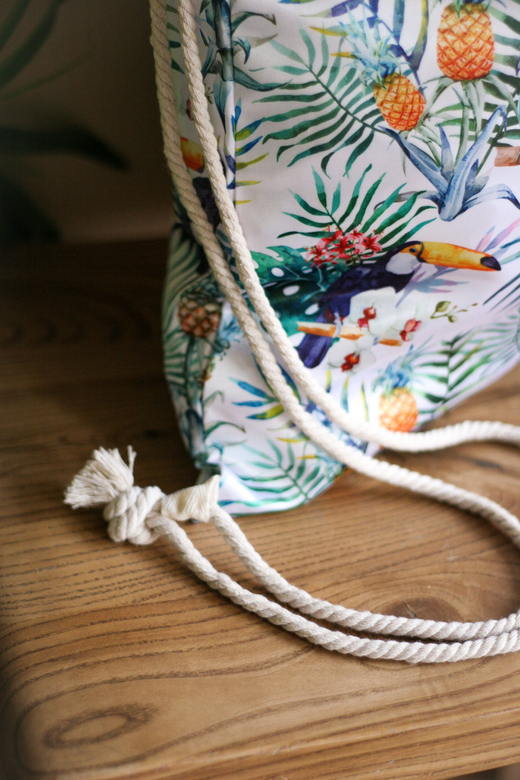 ARTIGIANO CONTEMPORANEO Шёлковая сумка-мешок "Тропики"