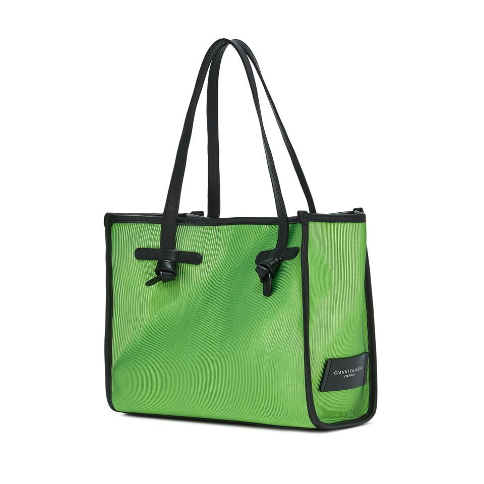 GIANNI CHIARINI Cумка-тоут Marcella 32 из репсового хлопка оттенка киви