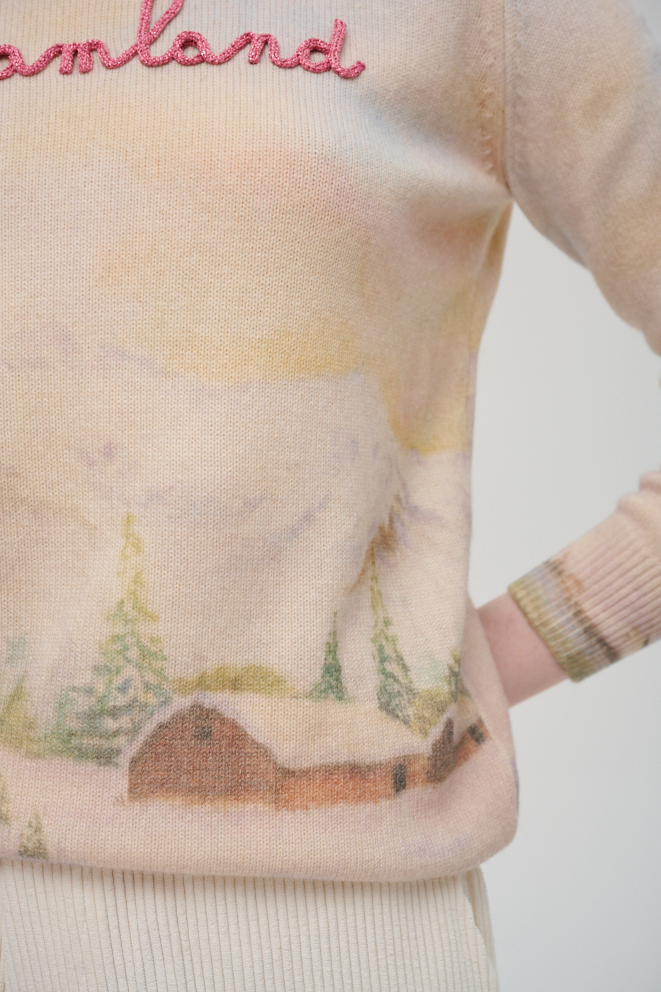 MC2 Saint Barth Пуловер из кашемира и шерсти с рисунком и вышивкой "Dreamland"