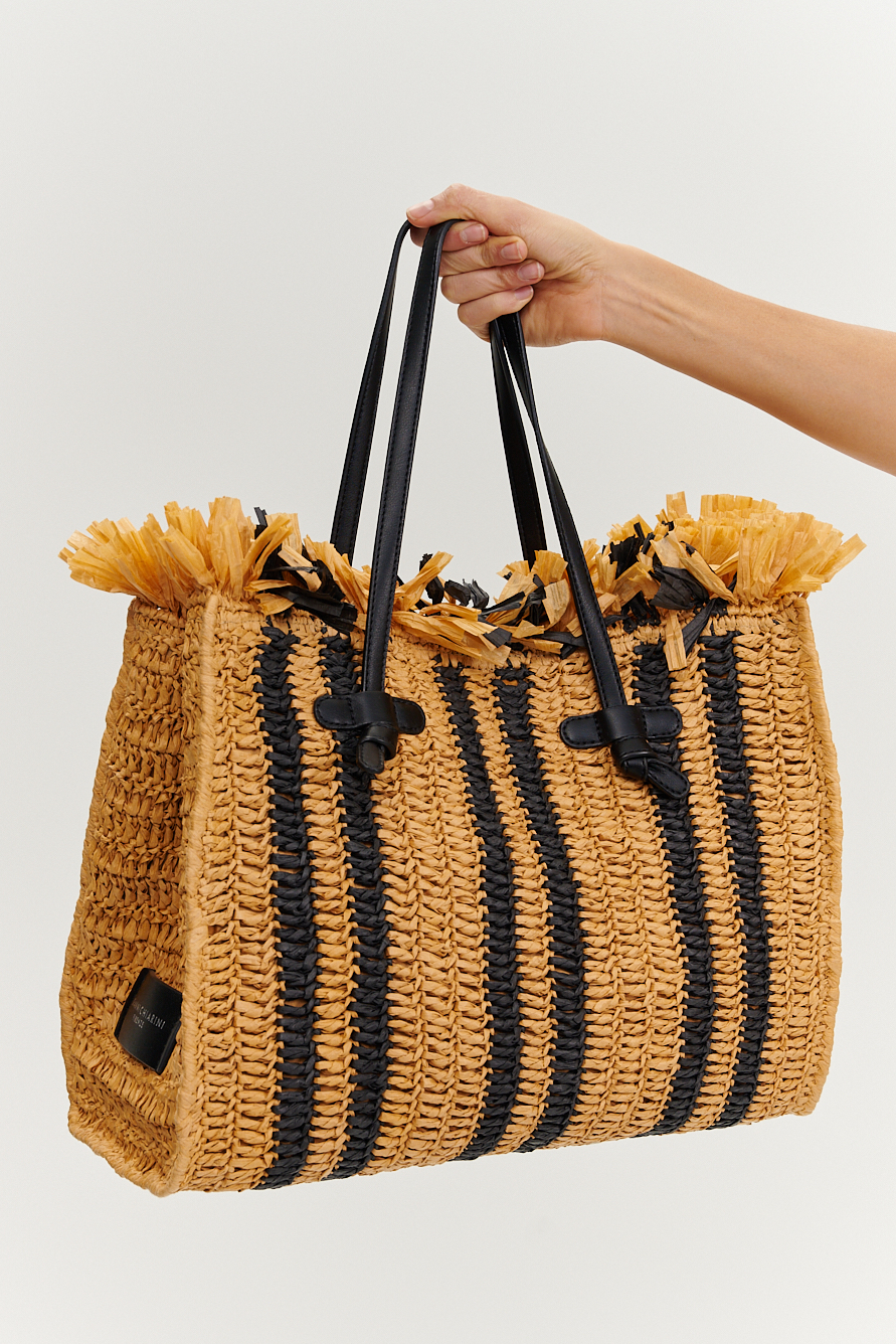 GIANNI CHIARINI Сумка-корзинка Marcella из плетеной соломки ручной работы