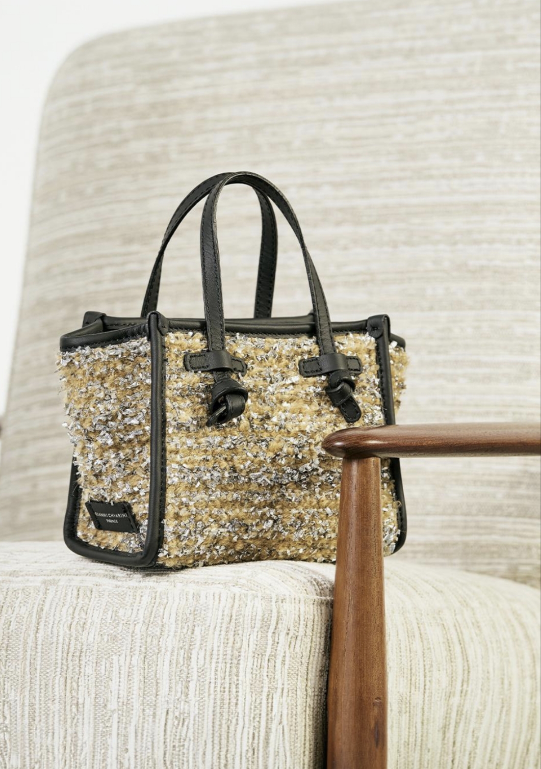 GIANNI CHIARINI Сумка Miss MARCELLA из буклированной ткани. Limited