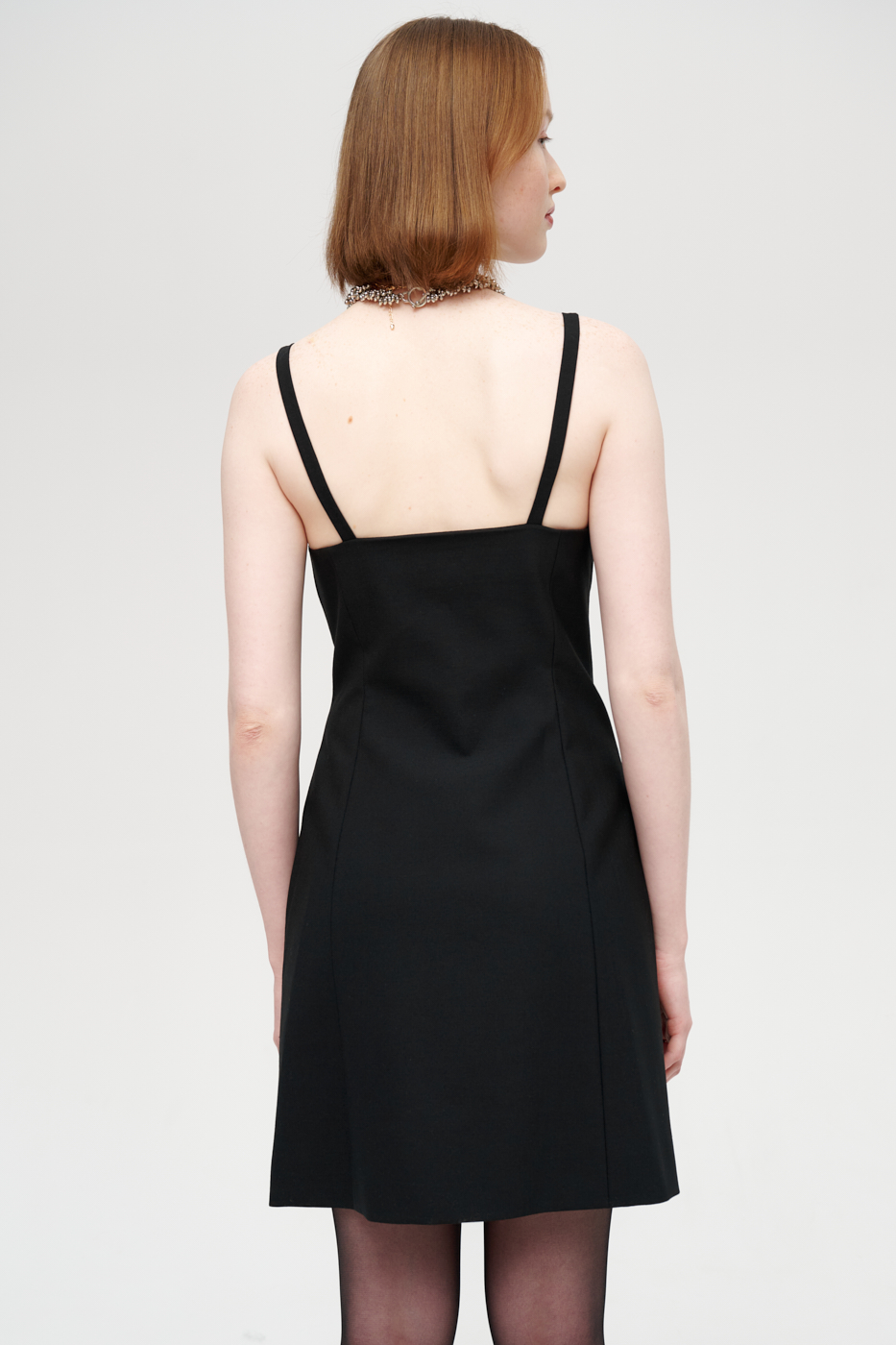 OTTOD'AME Платье на бретелях из шерсти тонкого кручения