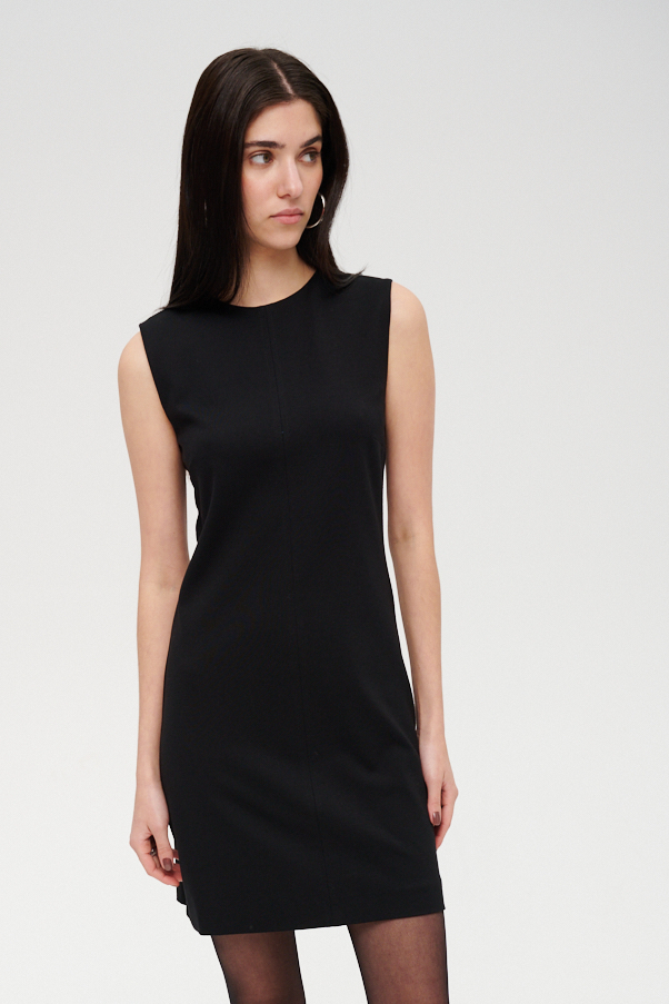 OTTOD'AME Платье длины мини из вискозы в черном цвете