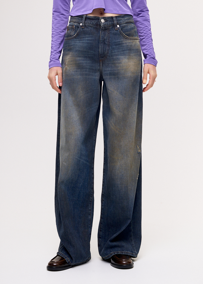 nine:inthe:morning Джинсы GEA overcarrot из премиального денима с дизайнерским варом