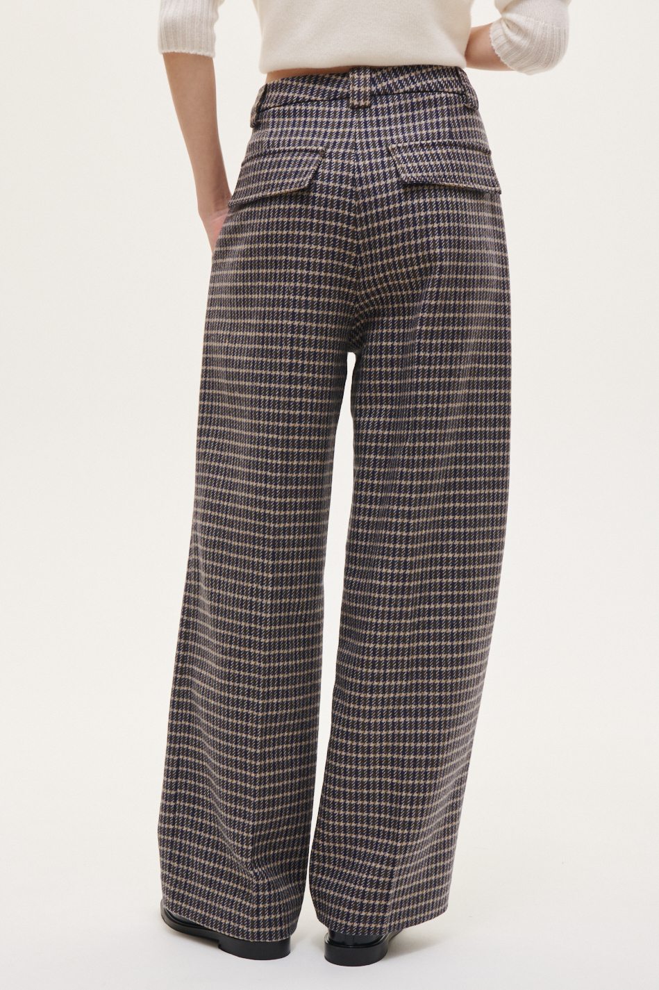 TELA Брюки прямого кроя из шерсти тартан