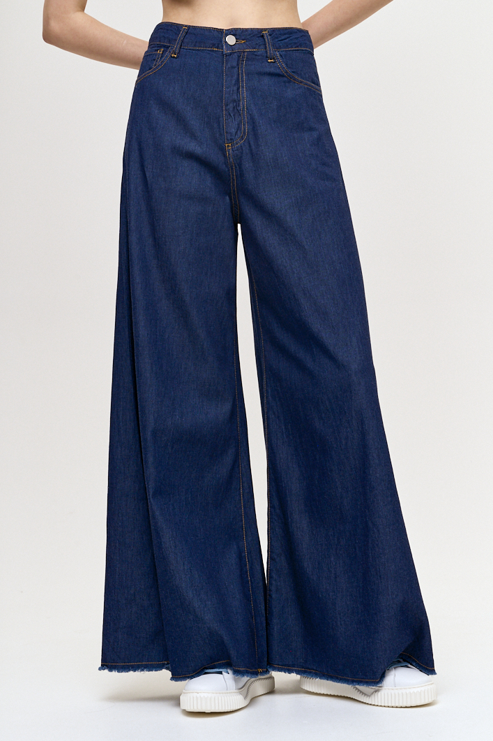 MEME ROAD Джинсы широкого кроя из облегченного летнего денима