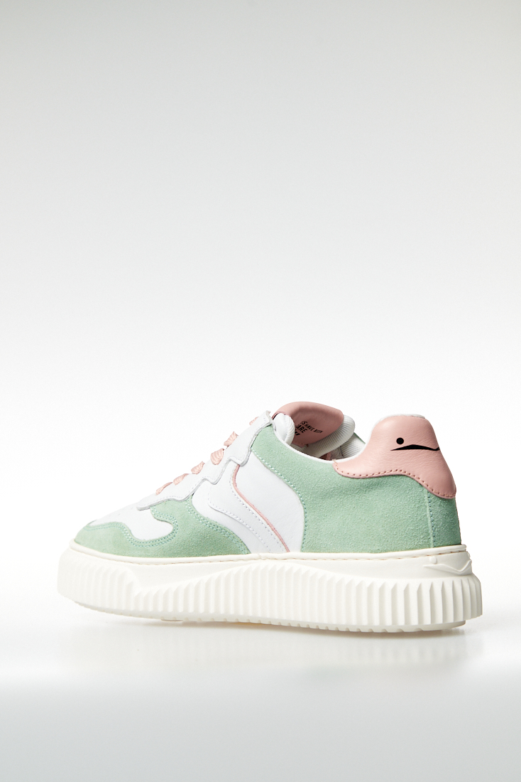 VOILE BLANCHE Кеды LAURA из комбинированной кожи и замши в пастельных тонах