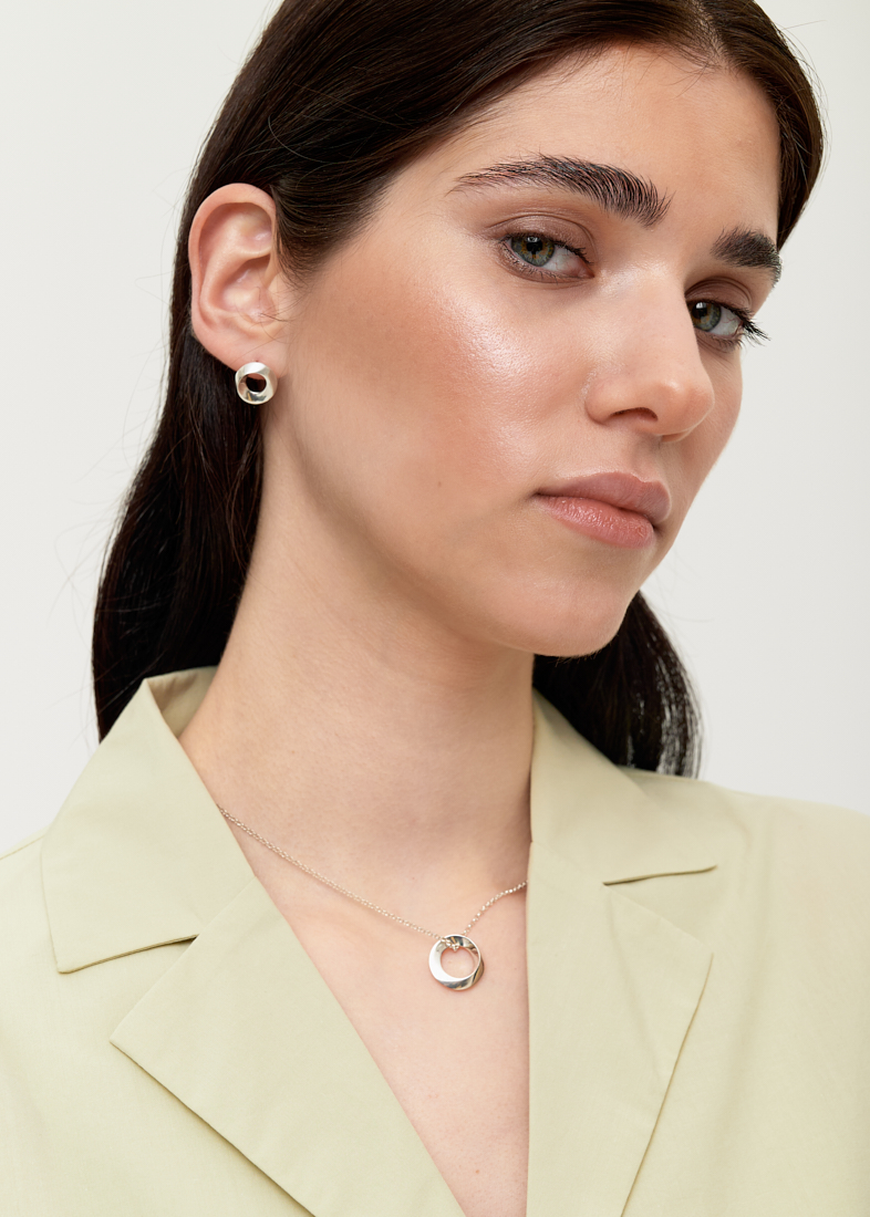 GEOMETRY Серьги Loop Silver