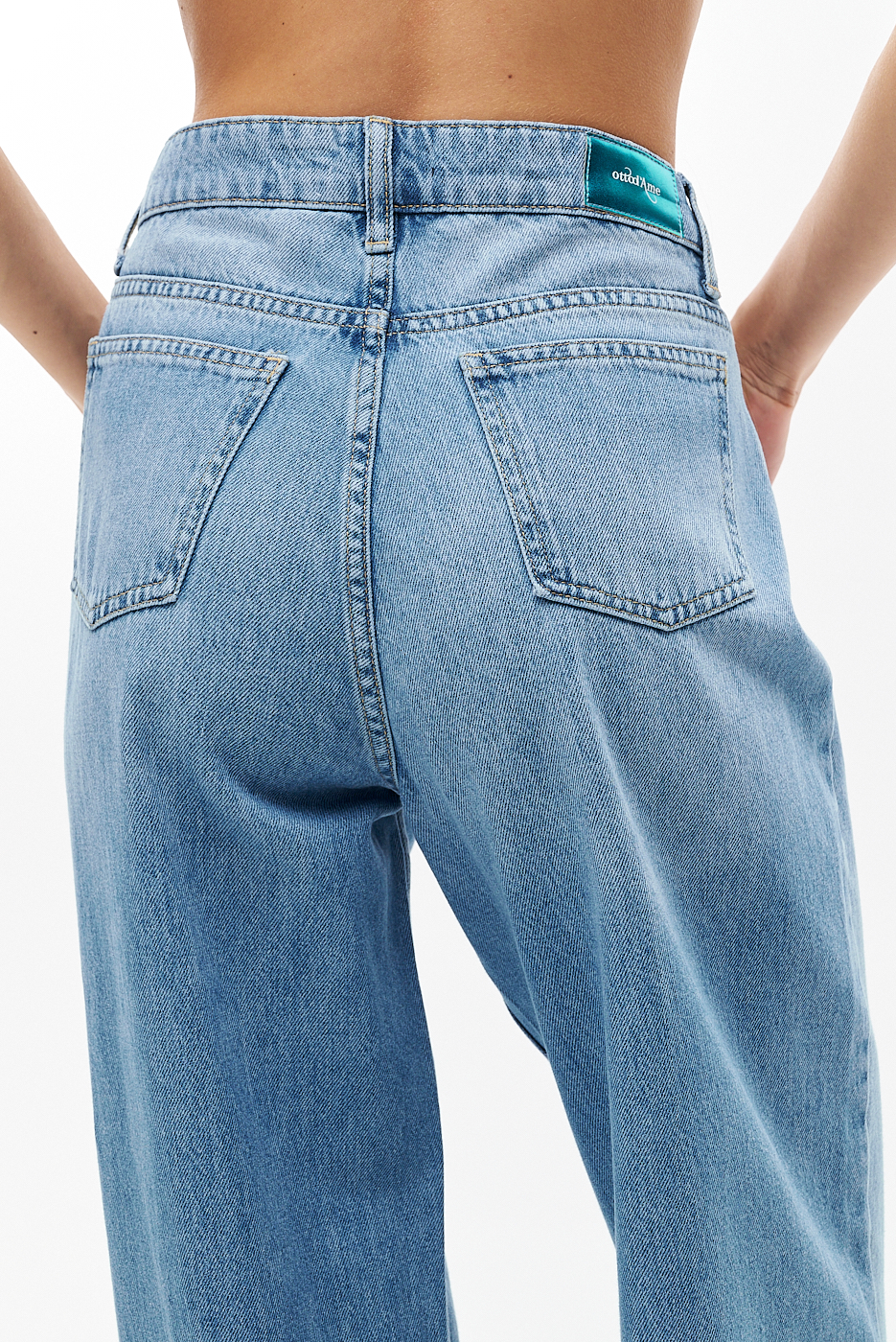 OTTOD'AME  Джинсы прямого кроя из классического голубого денима