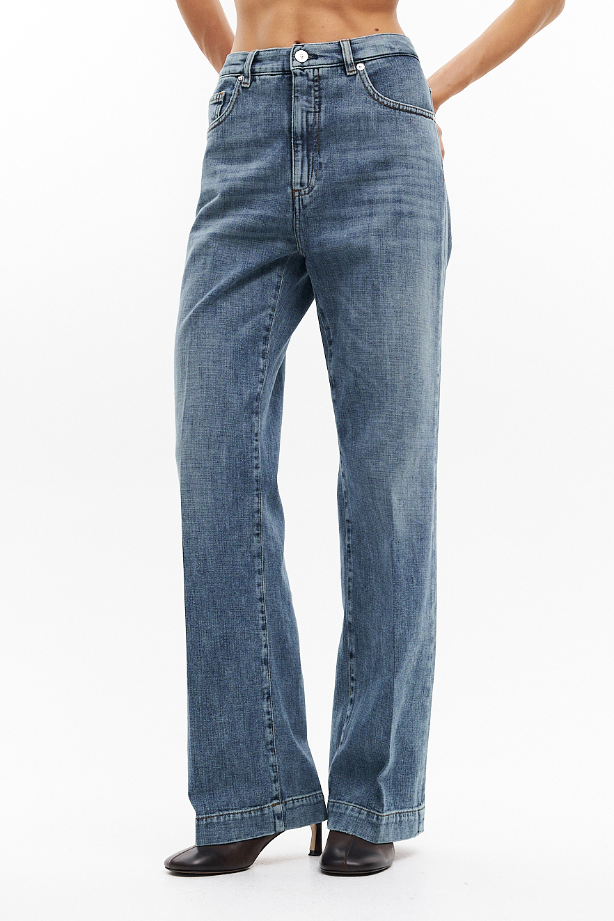 nine:inthe:morning  Джинсы сигареты DEEPA из премиального денима с дизайнерским варом