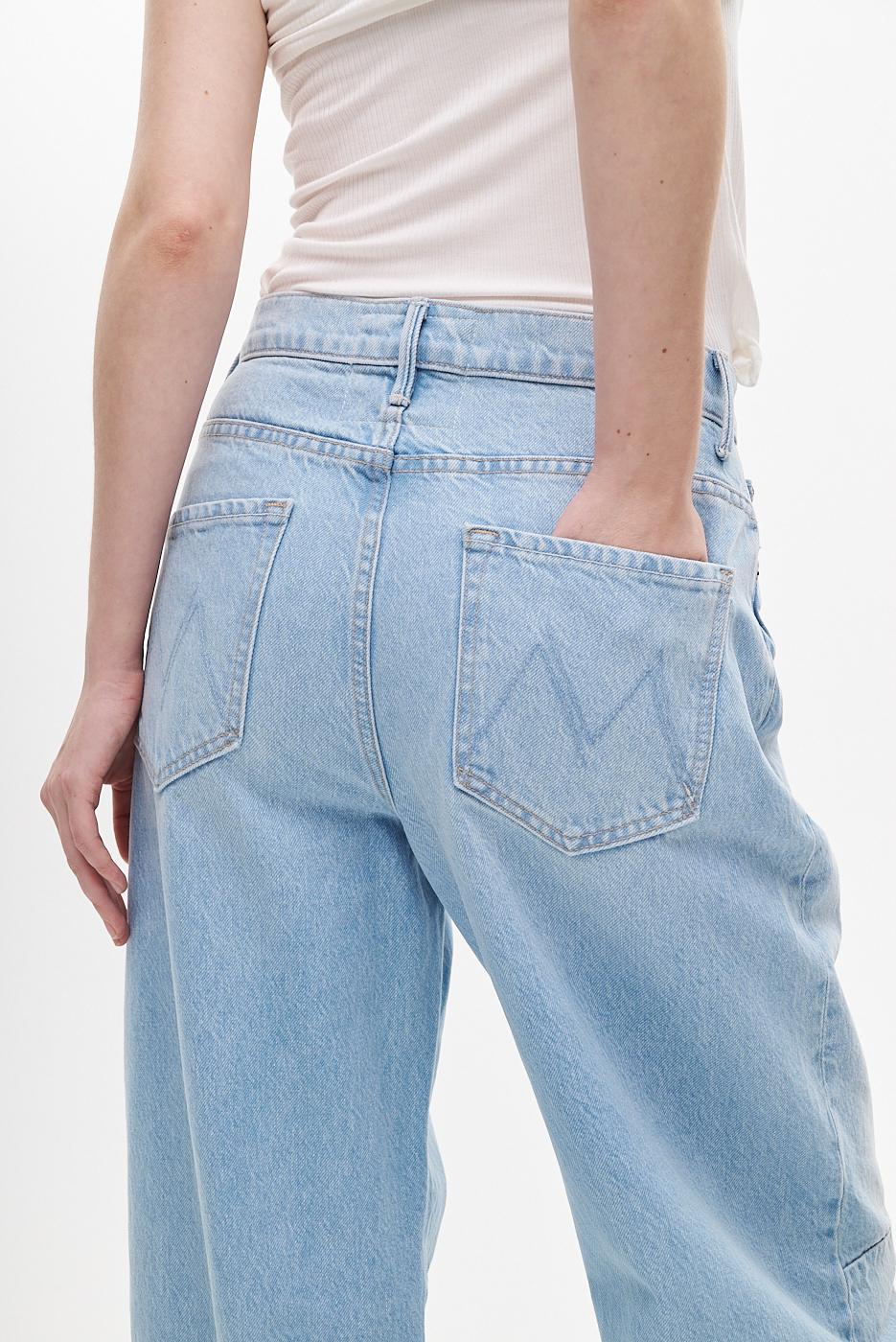 MOTHER Джинсы Ponny keg из специального дропа креативного денима SNACKS!