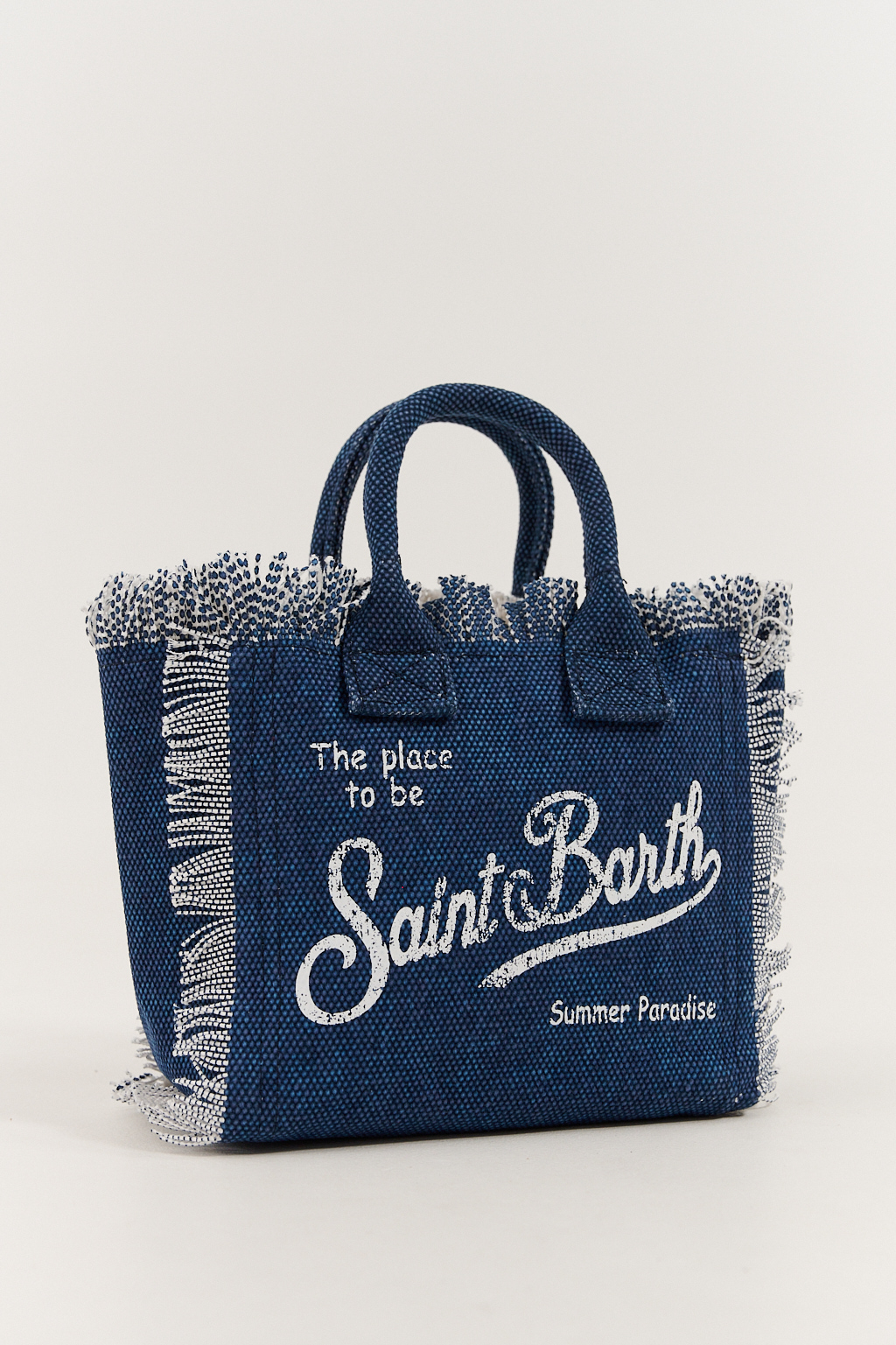 MC2 Saint Barth Сумка VANITY mini из хлопка канвас в оттенке денима