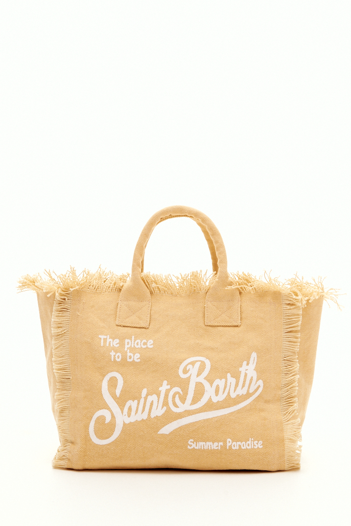 MC2 Saint Barth Сумка COLETTE из хлопка канвас песочного оттенка