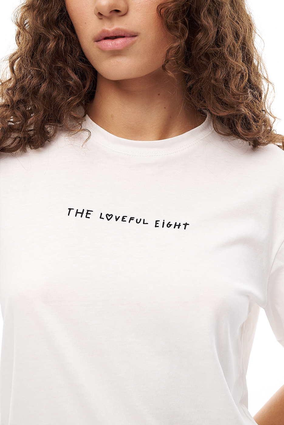 OTTOD'AME  Футболка из органического  хлопка с принтом "The lovefull eight"