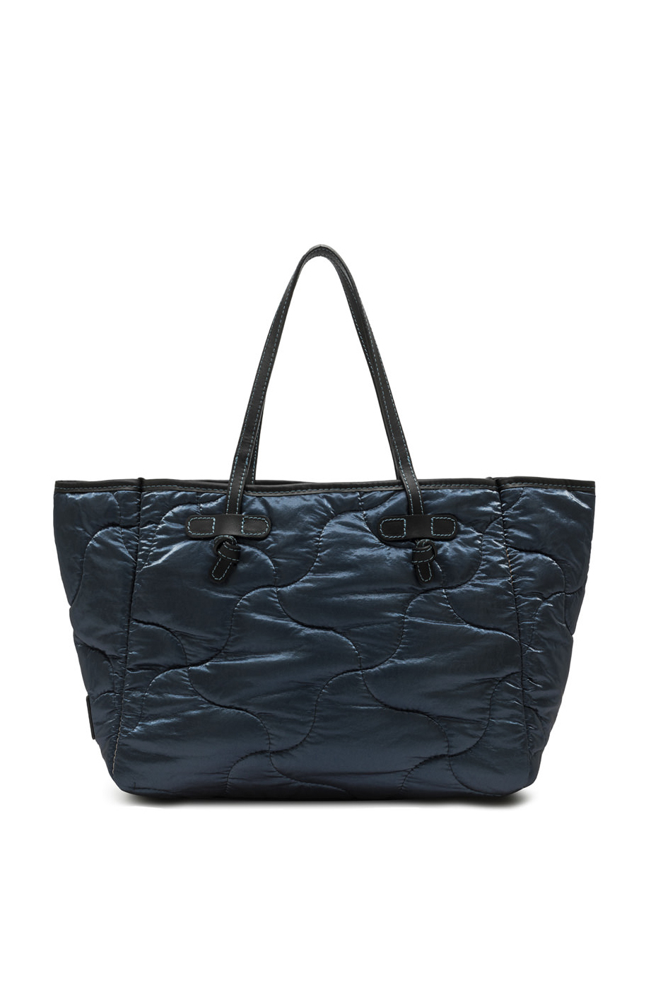 GIANNI CHIARINI  Сумка-тоут MARCELLA  double touch двусторонняя: жаккардовая шерсть букле + хрустальный нейлон в черном оттенке