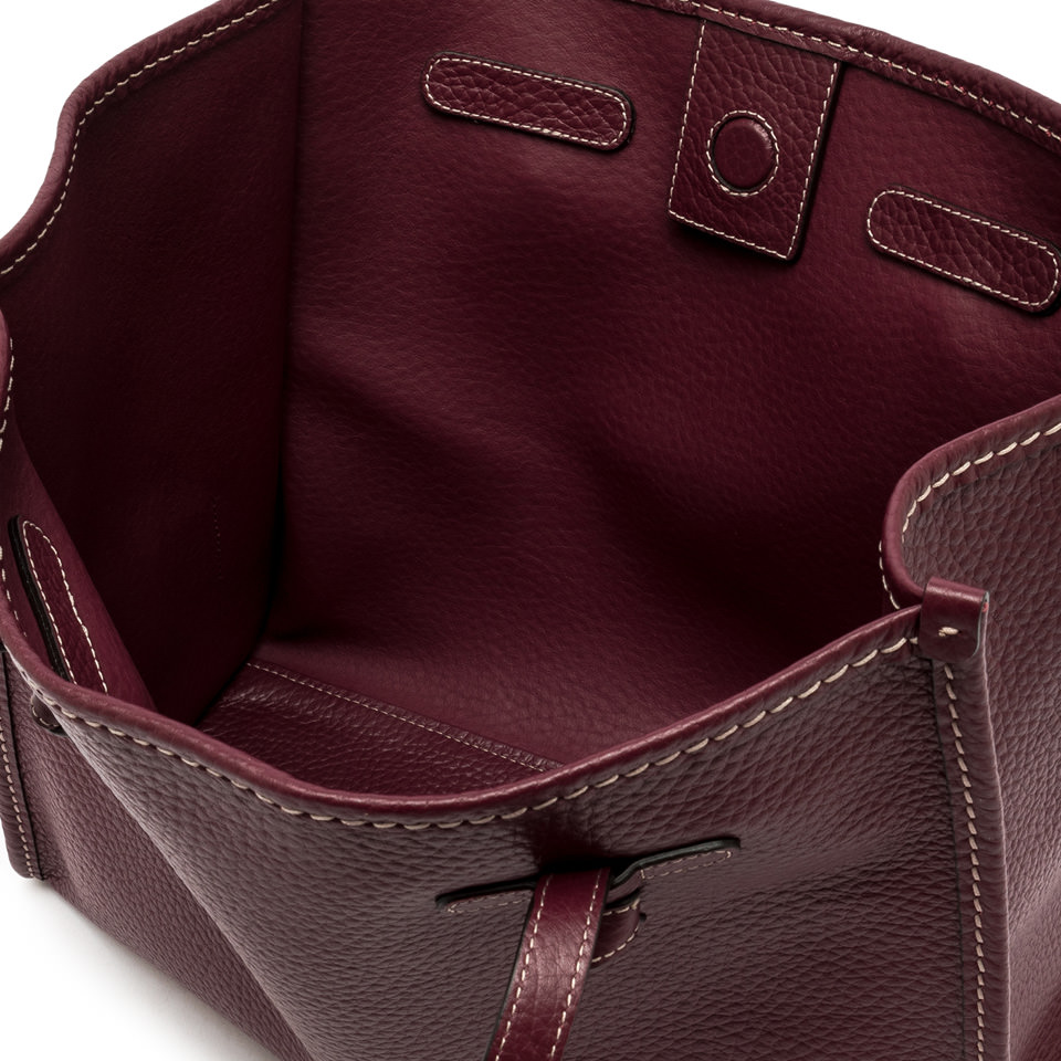 GIANNI CHIARINI  Сумка-тоут MARCELLA  из премиальной  зернистой кожи  оттенка брусники