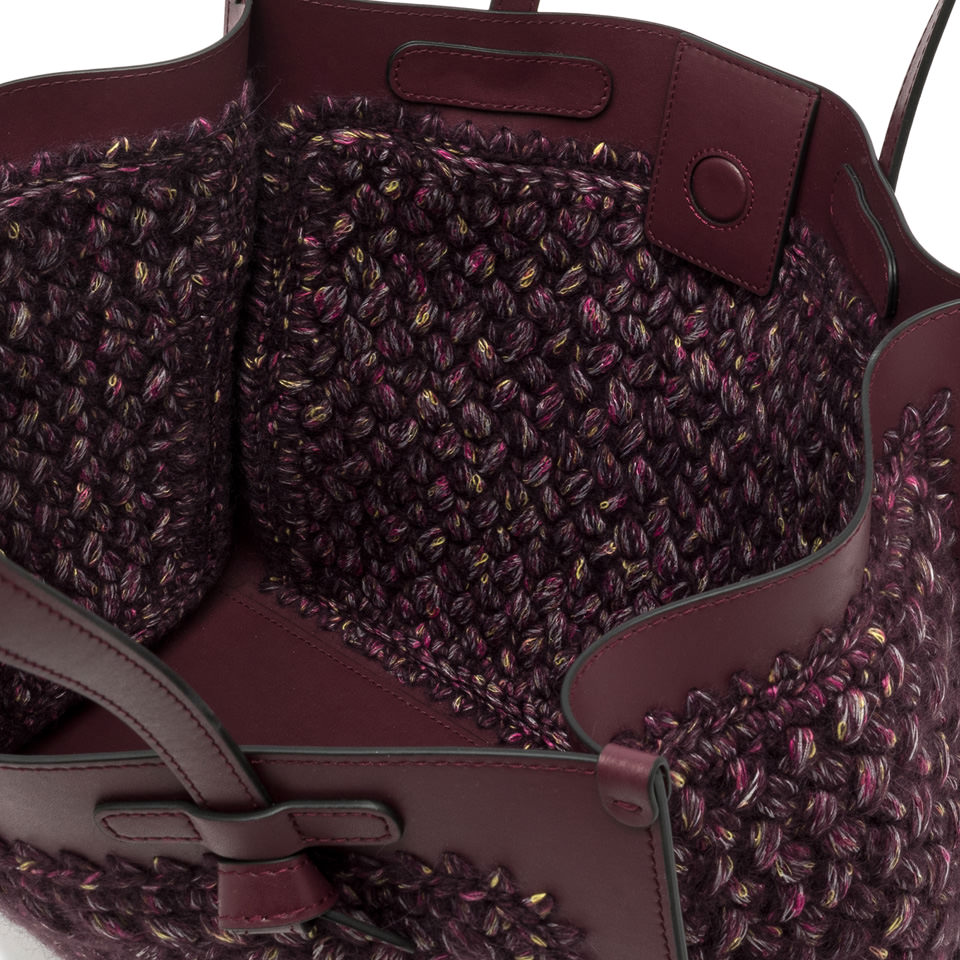 GIANNI CHIARINI  Сумка-тоут MARCELLA  Winter Tuscany из  плетеной шерсти и кожи в оттенке бароло