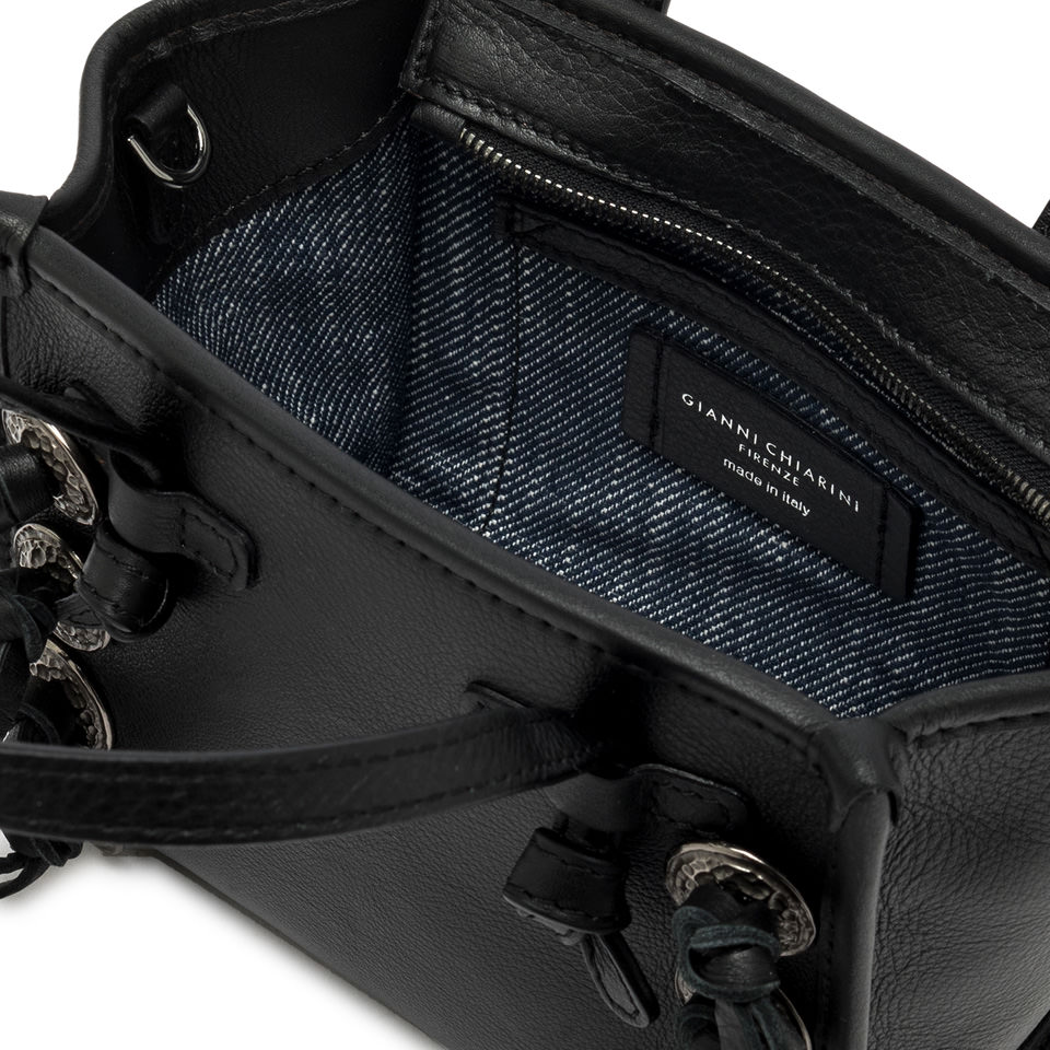 GIANNI CHIARINI  Сумка Miss MARCELLA Free Spirit из натуральной кожи с металлическим декором и бахромой