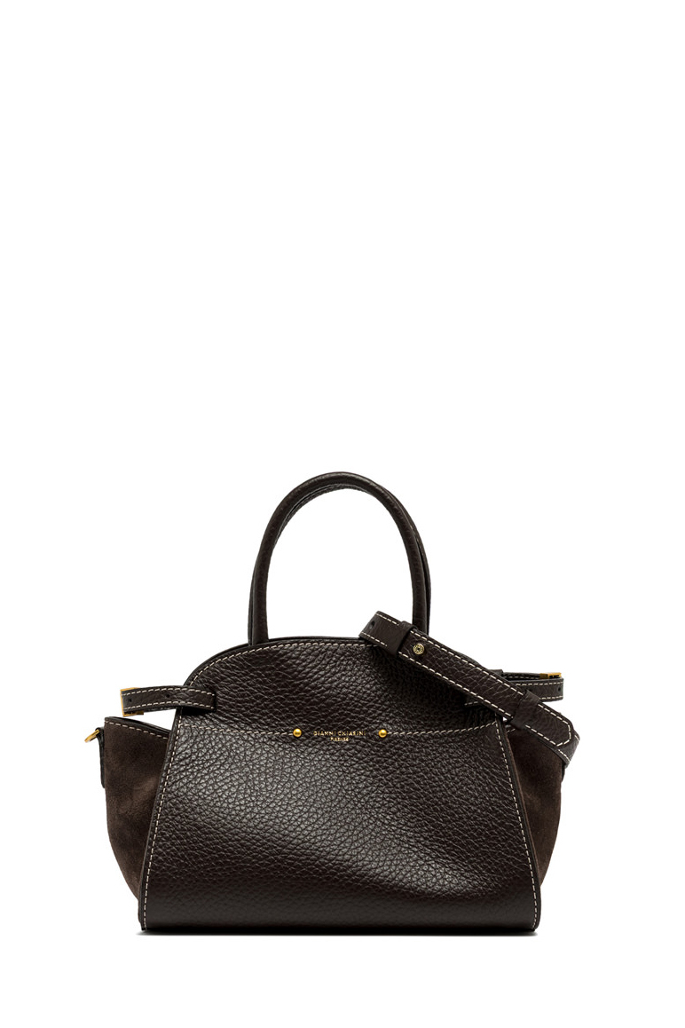 GIANNI CHIARINI  Сумка из премиальной кожи FARAH mini в оттенке эспрессо