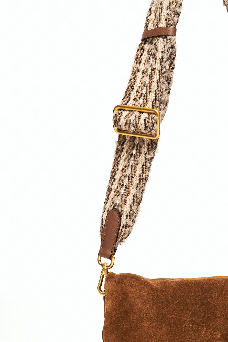 GIANNI CHIARINI Сумка-конверт MIREA mini из шелковистой замши оттенка коньяка