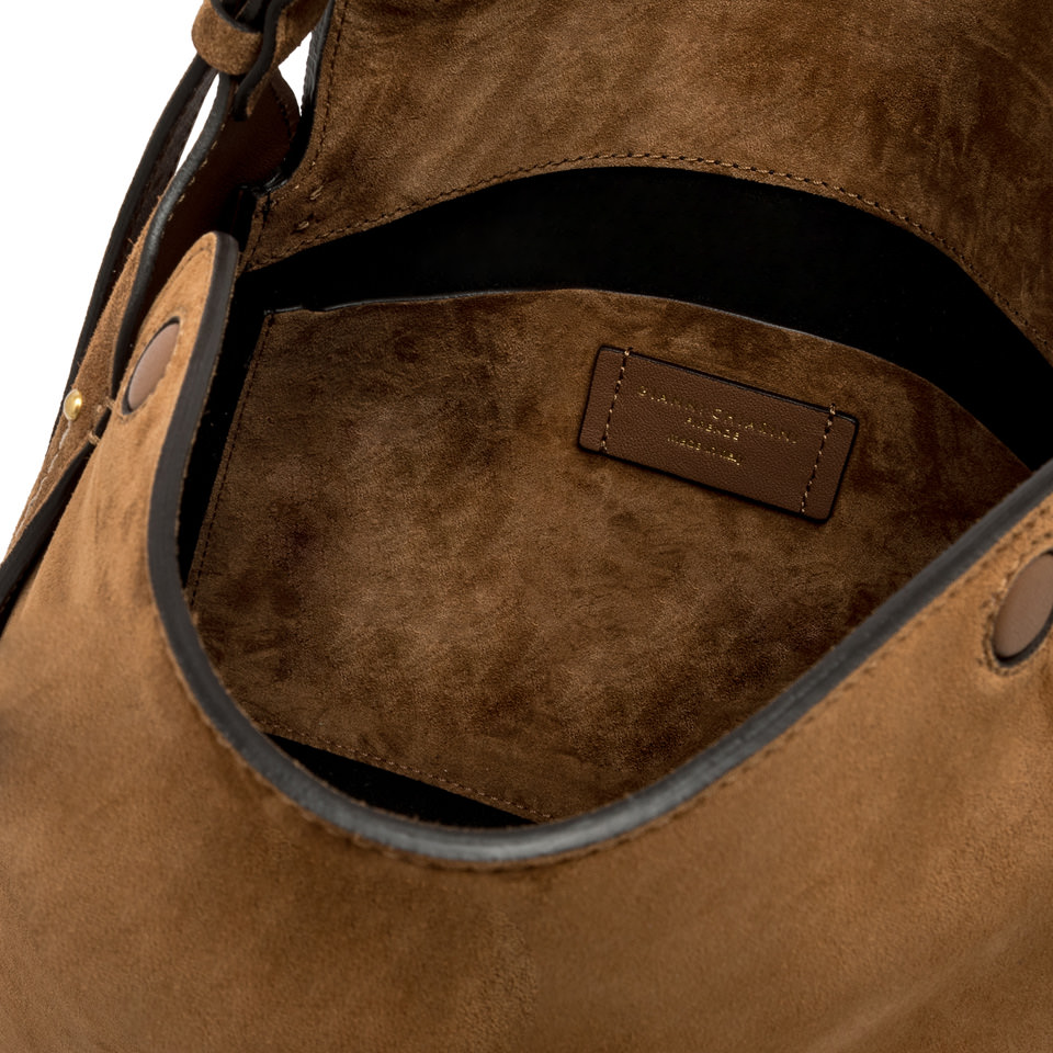 GIANNI CHIARINI Сумка PENELOPE из бархатистой замши оттенка коньяка